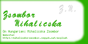 zsombor mihalicska business card